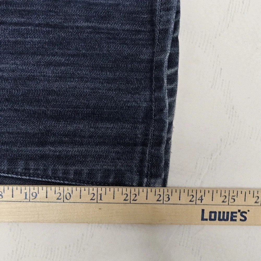 Old Navy Bootcut Jeans Girls 7‎ Blue Rainbow Embroidered Dark Wash Stretch Boho